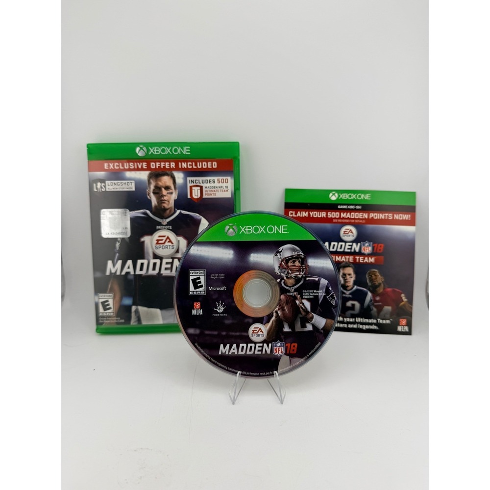 Madden NFL 18‎ Microsoft Xbox One Tom Brady EA Sports Football Video Game Disc